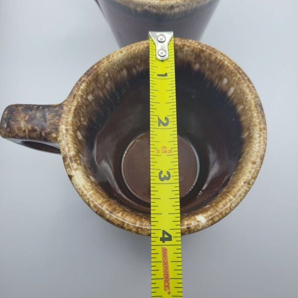 Hull Cup Mug Brown Drip Glaze Oven Proof Coffee Tea‎ Square Handle Set Pair Two - Picture 5 of 12